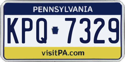 PA license plate KPQ7329