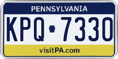 PA license plate KPQ7330