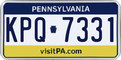 PA license plate KPQ7331