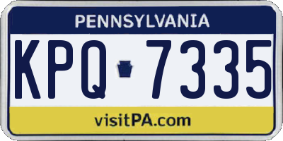 PA license plate KPQ7335