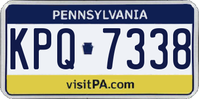 PA license plate KPQ7338