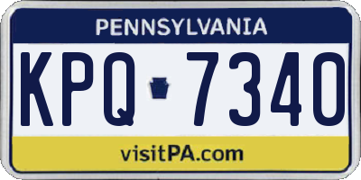 PA license plate KPQ7340
