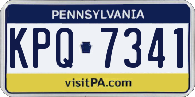 PA license plate KPQ7341