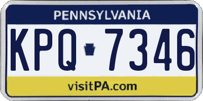 PA license plate KPQ7346