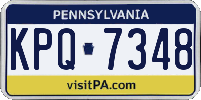 PA license plate KPQ7348