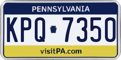 PA license plate KPQ7350