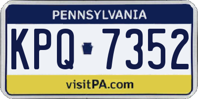 PA license plate KPQ7352