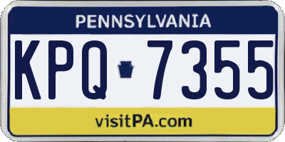 PA license plate KPQ7355