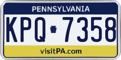 PA license plate KPQ7358