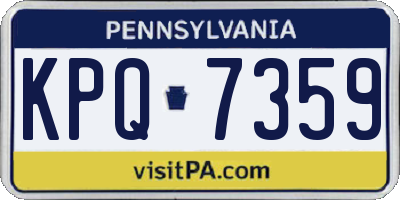 PA license plate KPQ7359