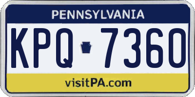 PA license plate KPQ7360