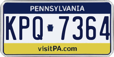 PA license plate KPQ7364