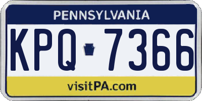 PA license plate KPQ7366