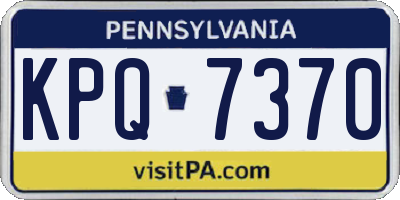 PA license plate KPQ7370