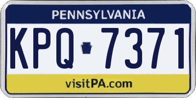 PA license plate KPQ7371
