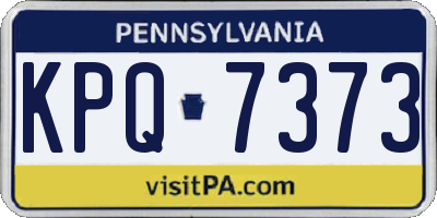 PA license plate KPQ7373