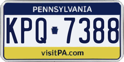 PA license plate KPQ7388