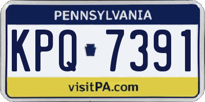 PA license plate KPQ7391