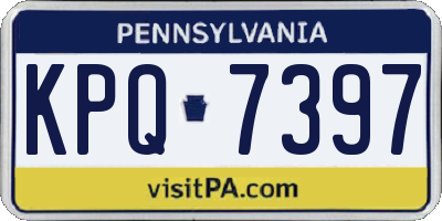 PA license plate KPQ7397