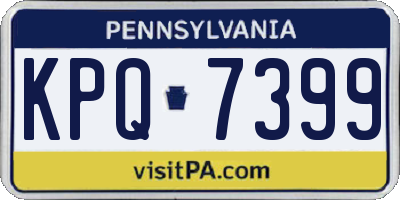 PA license plate KPQ7399