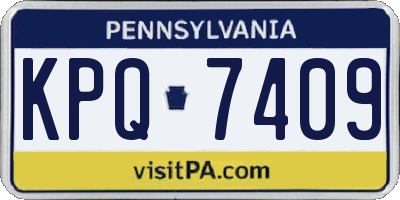 PA license plate KPQ7409
