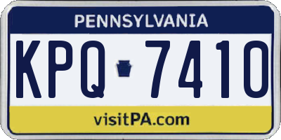 PA license plate KPQ7410