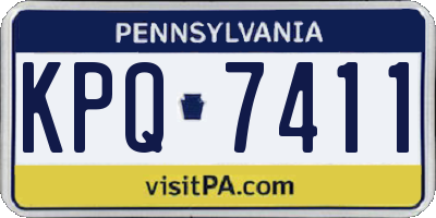 PA license plate KPQ7411