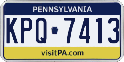 PA license plate KPQ7413