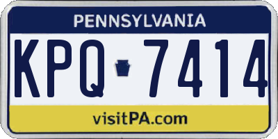 PA license plate KPQ7414