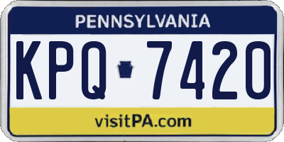 PA license plate KPQ7420