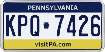 PA license plate KPQ7426