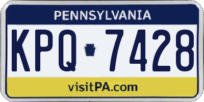 PA license plate KPQ7428