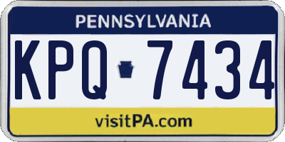 PA license plate KPQ7434