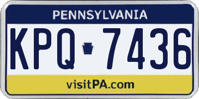 PA license plate KPQ7436