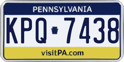 PA license plate KPQ7438