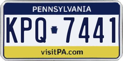 PA license plate KPQ7441