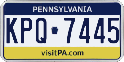 PA license plate KPQ7445