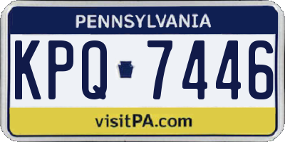 PA license plate KPQ7446