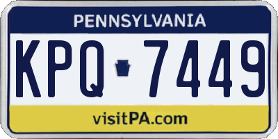 PA license plate KPQ7449