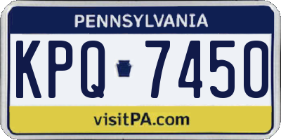 PA license plate KPQ7450
