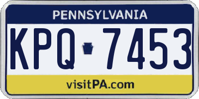 PA license plate KPQ7453