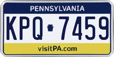 PA license plate KPQ7459