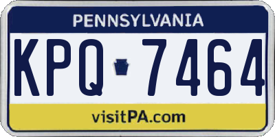 PA license plate KPQ7464