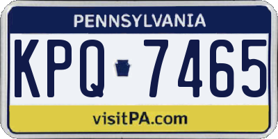 PA license plate KPQ7465