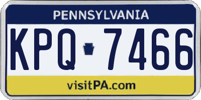 PA license plate KPQ7466