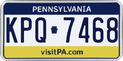 PA license plate KPQ7468