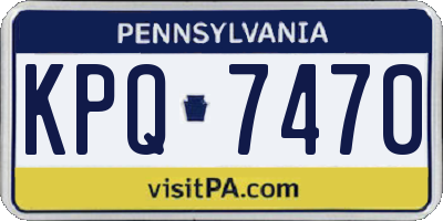 PA license plate KPQ7470