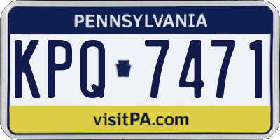 PA license plate KPQ7471