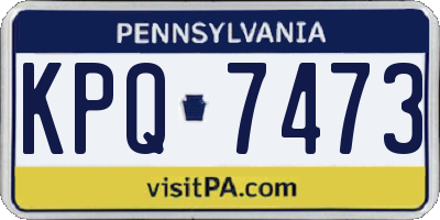 PA license plate KPQ7473