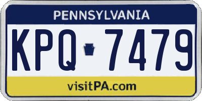 PA license plate KPQ7479